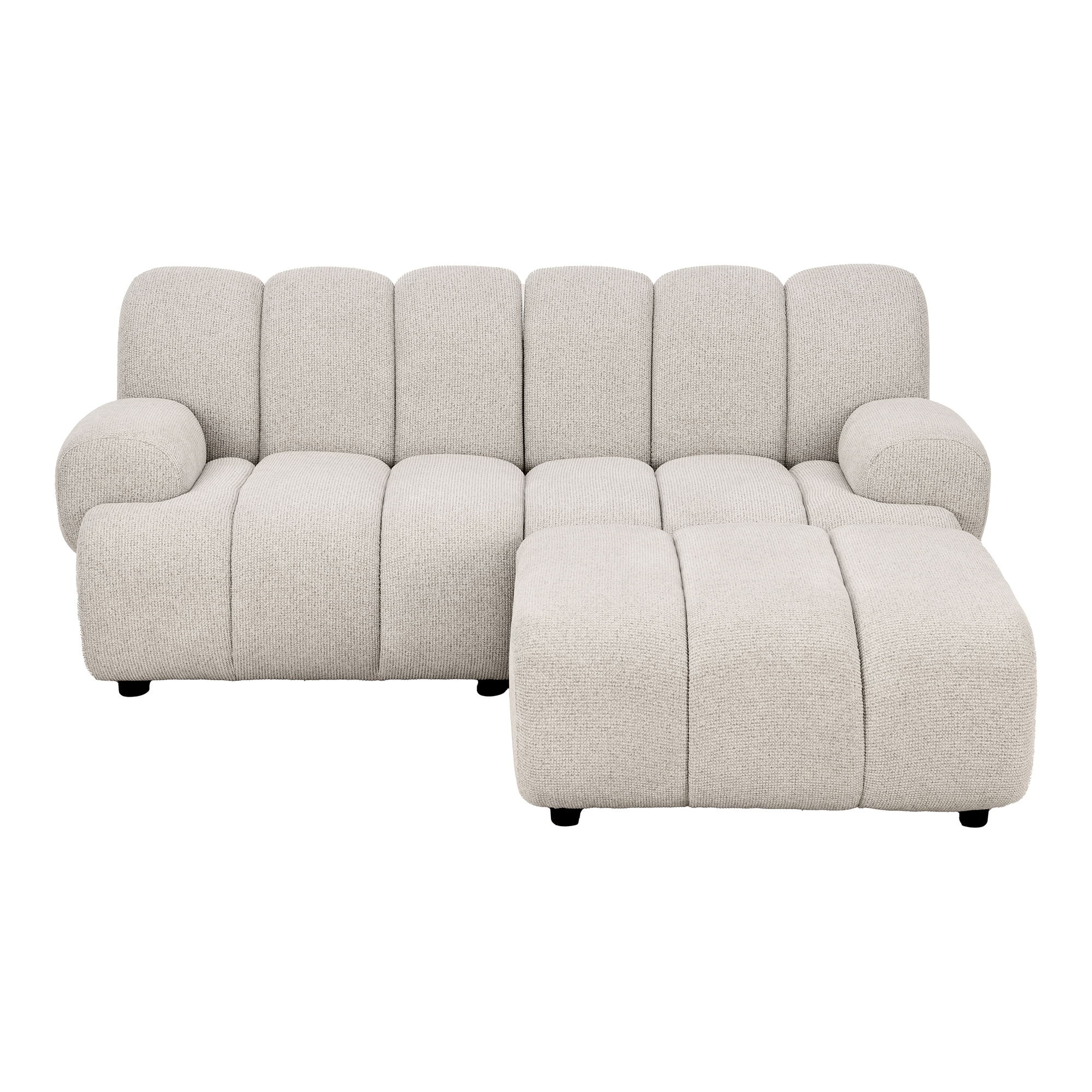 House Nordic Taza 2,5 personers modulsofa m/puf, sand HN1422