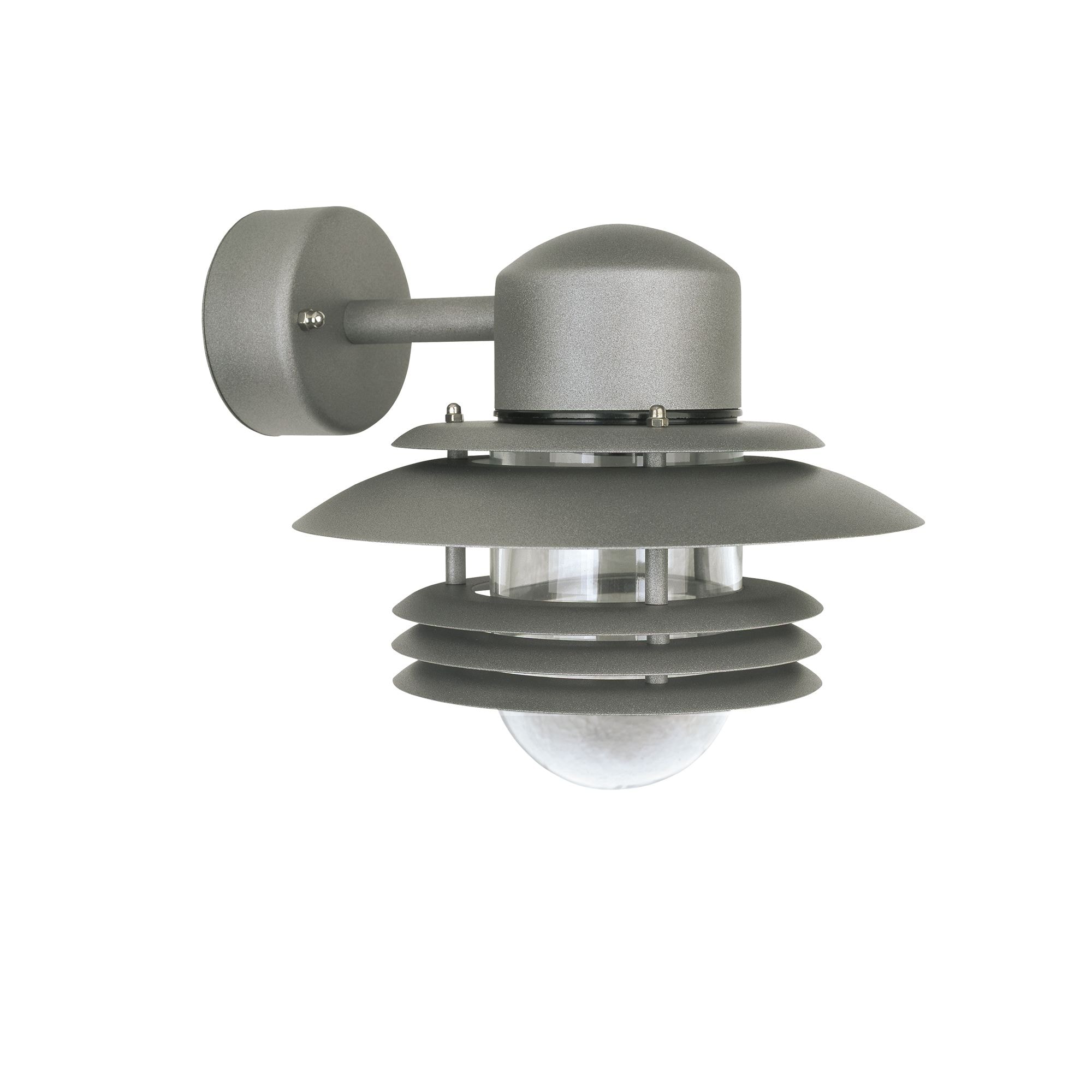 Belid Mira væglampe sort struktur IP23 E27 Ø24 cm