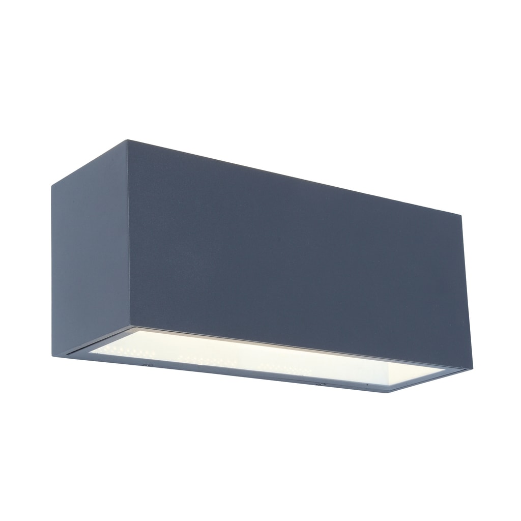 Lutec Genimi LED væglampe up/down i mørkegrå/frost 46W IP54