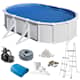 Swim & Fun Basic pool oval 730 x 375 x 132 cm i klar hvid 28.217 liter