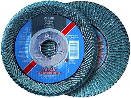 PFERD Lamelrondel 125 mm Z 40 korn Polifan-Curve 125 x 22,23 mm | M (11 mm) | K40