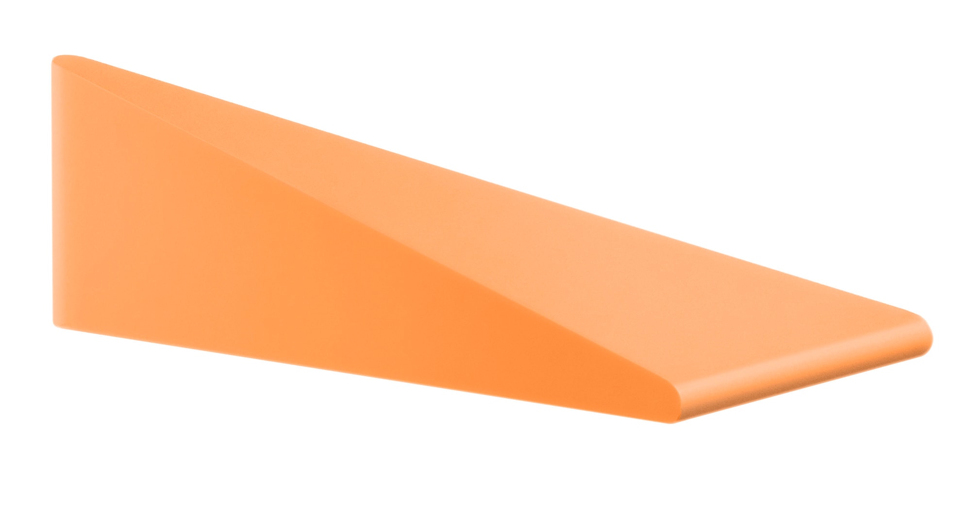 Beslagsboden dørstop kile orange gummi 120 mm