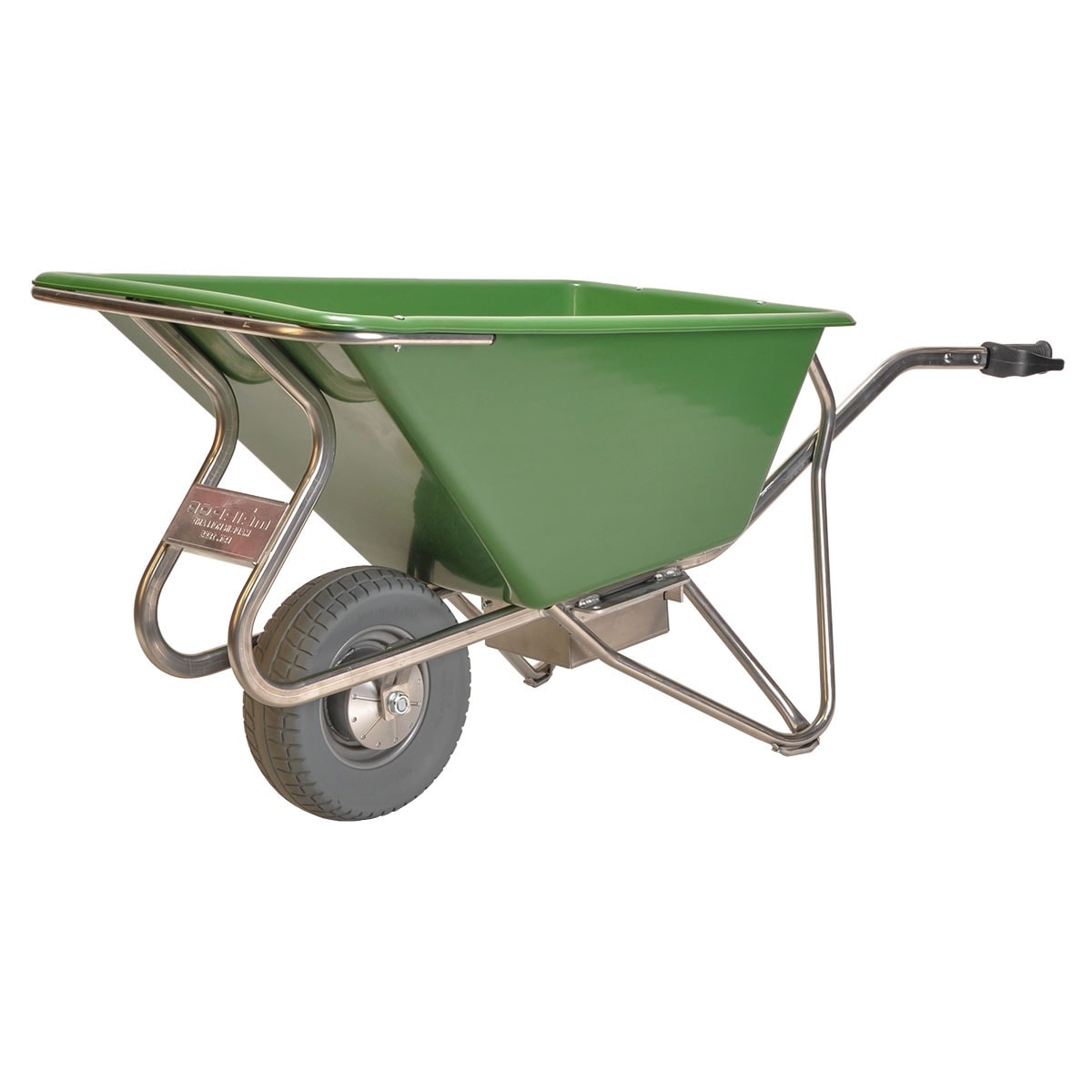 Matador elektrisk staldkærre med punkterfri hjul og lader 160L