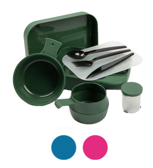 5etta Tallerkenæske Komplet Mellemblå