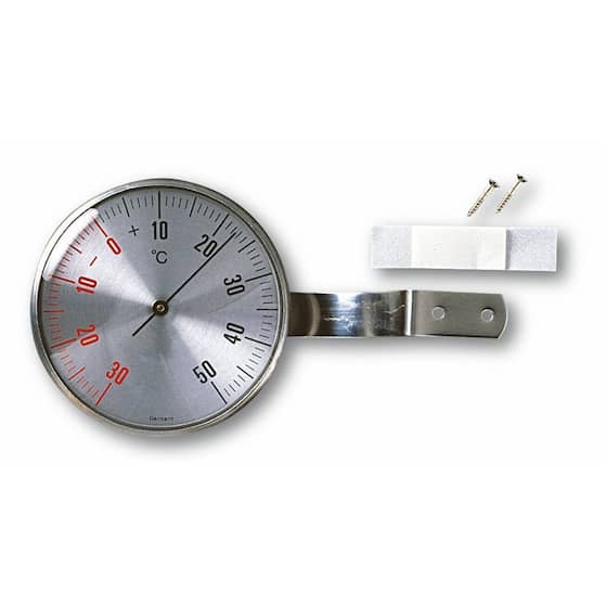 TFA analogt vinduestermometer i rustfrit stål