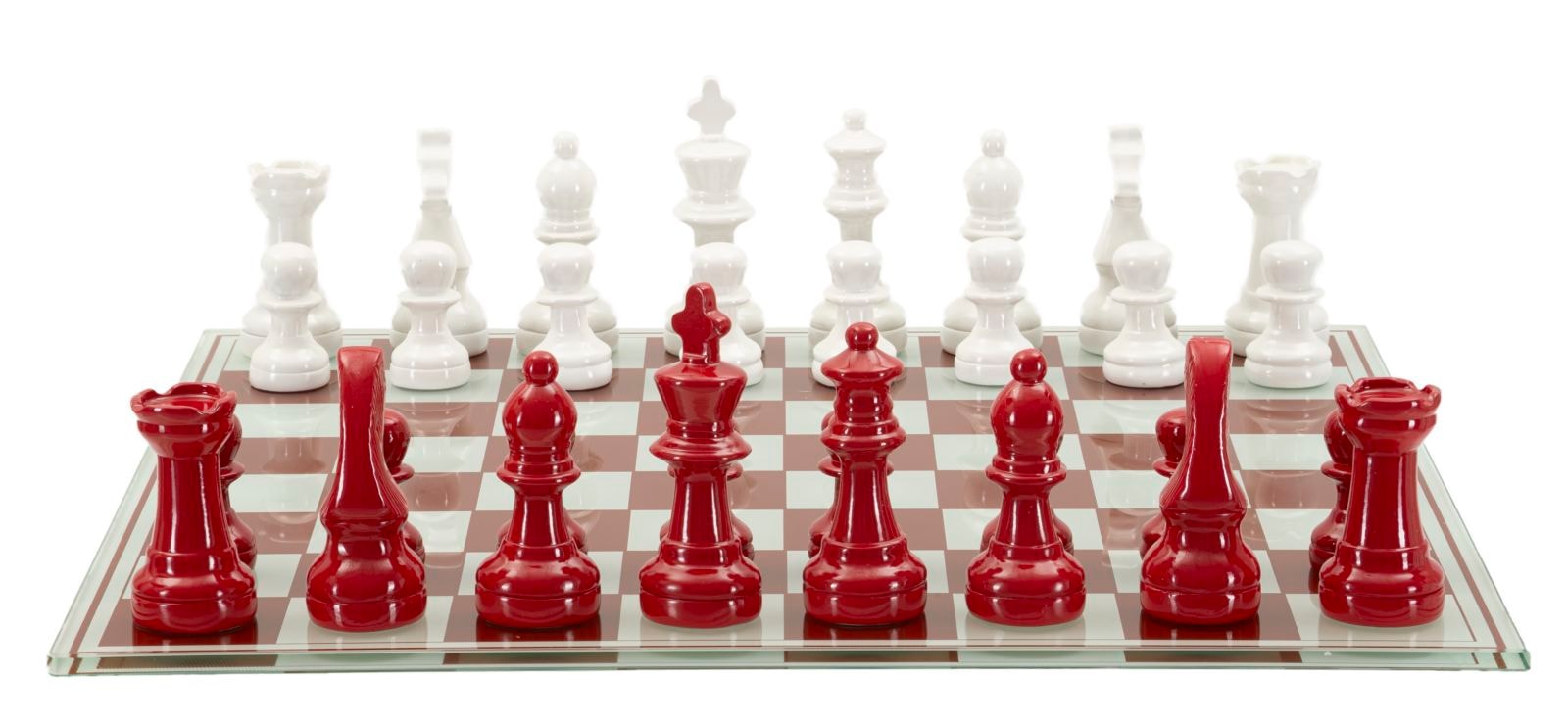 Mauro Ferretti Chess skakspil rød/hvid 61 x 61 x 14 cm