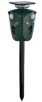 Ryom PIR360 ultralydsskræmmer med alarm, blitzlys og 3 PIR sensorer