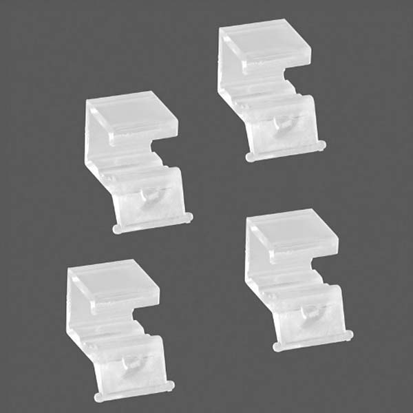 Elfa Classic kurvestop til trådkurve i transparent Pakke med 4 stk.