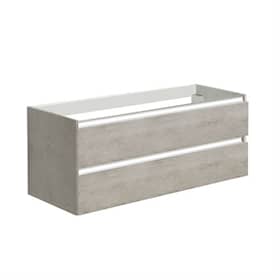 Allibert Pesaro underskab med 2 skuffer og soft close pale betongrå 120 cm