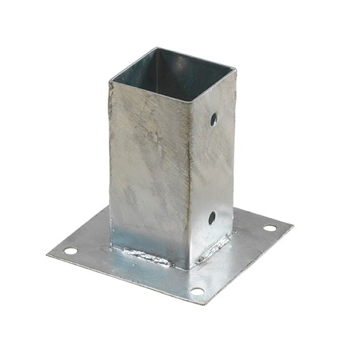 Plus Cubic stolpefod 9 x 9 cm i varmgalvaniseretstål 17001
