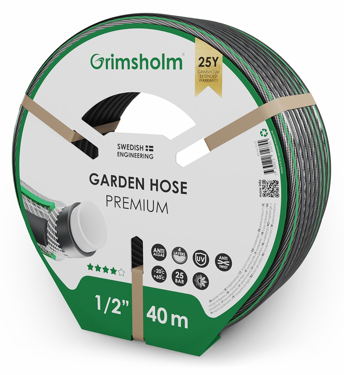 Grimsholm Premium 1/2" 40 m Vandslange