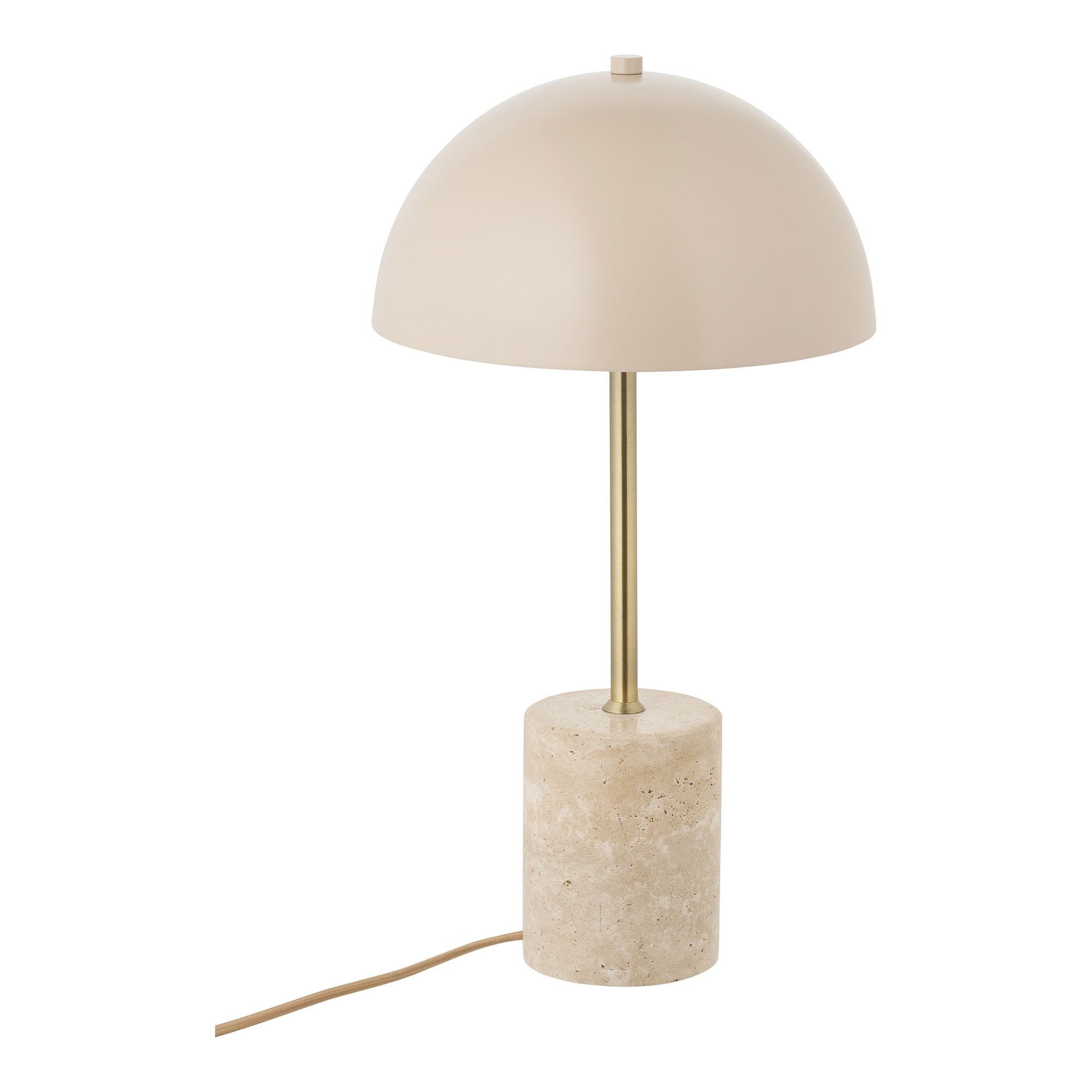 House Nordic Sheffield bordlampe, marmor/metal, beige