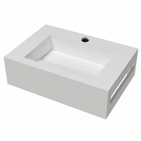 Lavabo Bari Solid Surface 35x50 håndvask i hvid