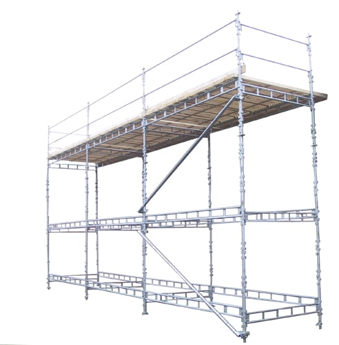 Jumbo murerstillads 10 x 12 meter tømreropbygning - arbejdshøjde 12 meter 261012