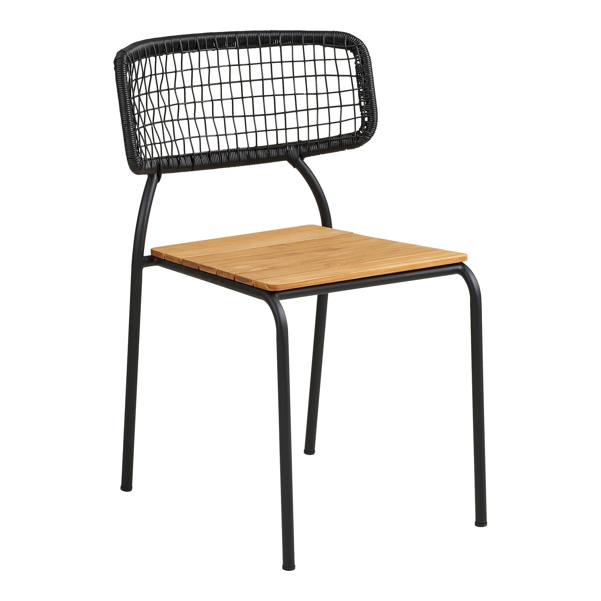 House Nordic Nashville spisebordsstol teak/polyrattan sort/natur