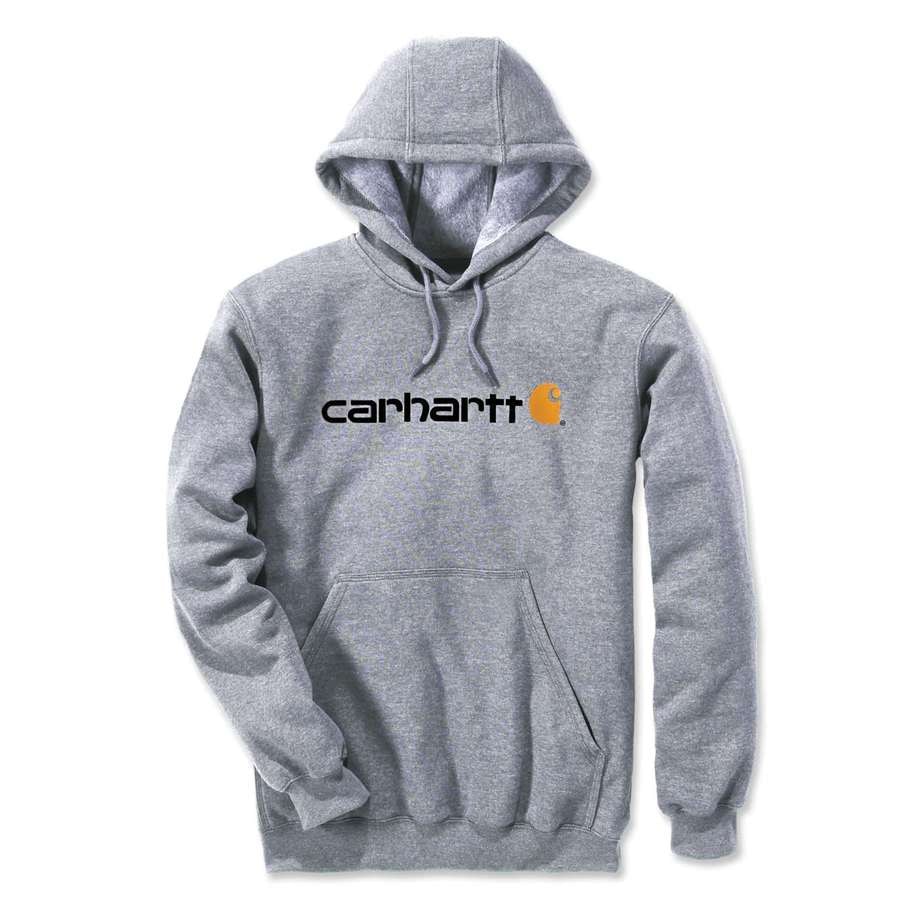 Carhartt Signatur Logo hættetrøje grå str. XXL
