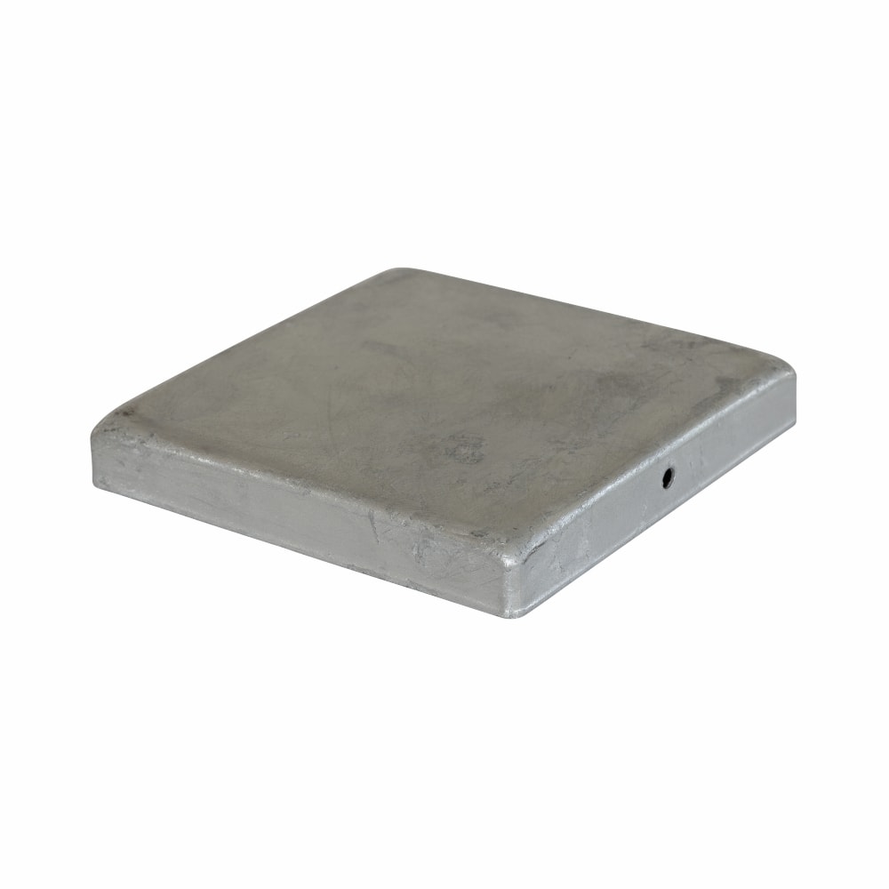 Plus Classic stolpeafdækning i galvaniseret inkl. skruer 91 x 91 mm