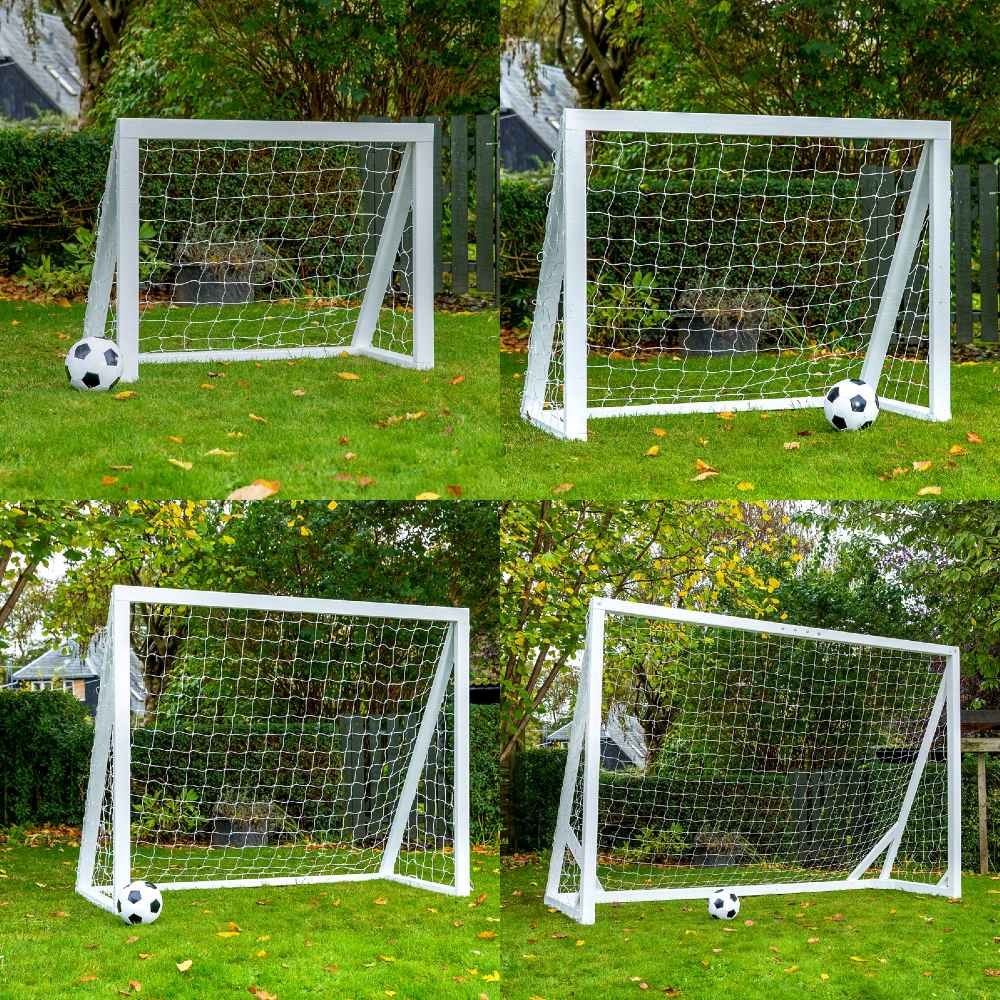 Homegoal Pro fodboldmål i træ, hvid