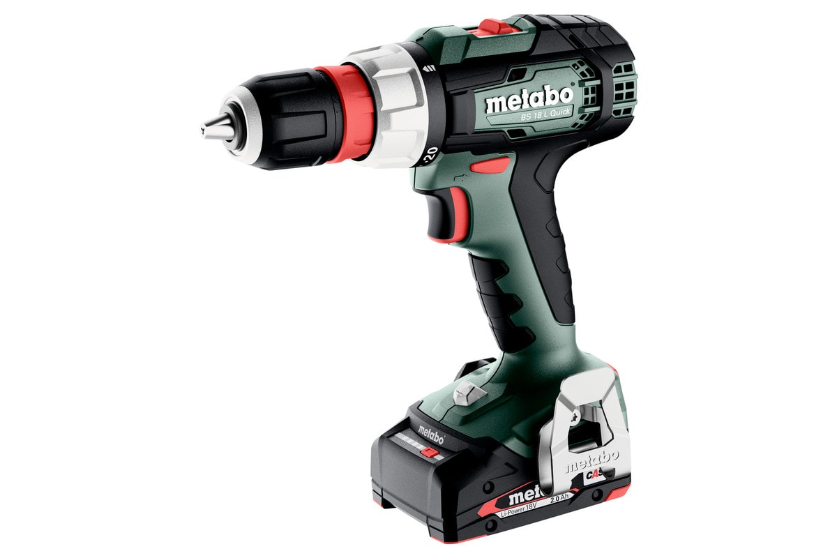 Metabo skruetrækker BS 18 L Quick med 2x2Ah batterier og lader
