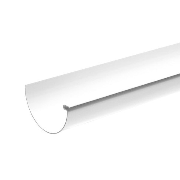 Plastmo tagrende nr.10 102 mm hvid 3 meter | Tagrender | Tagmaterialer