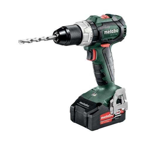 Metabo BS 18 LT BL bore-/skruemaskine 18V med 2 x 4,0 Ah batteri og lader