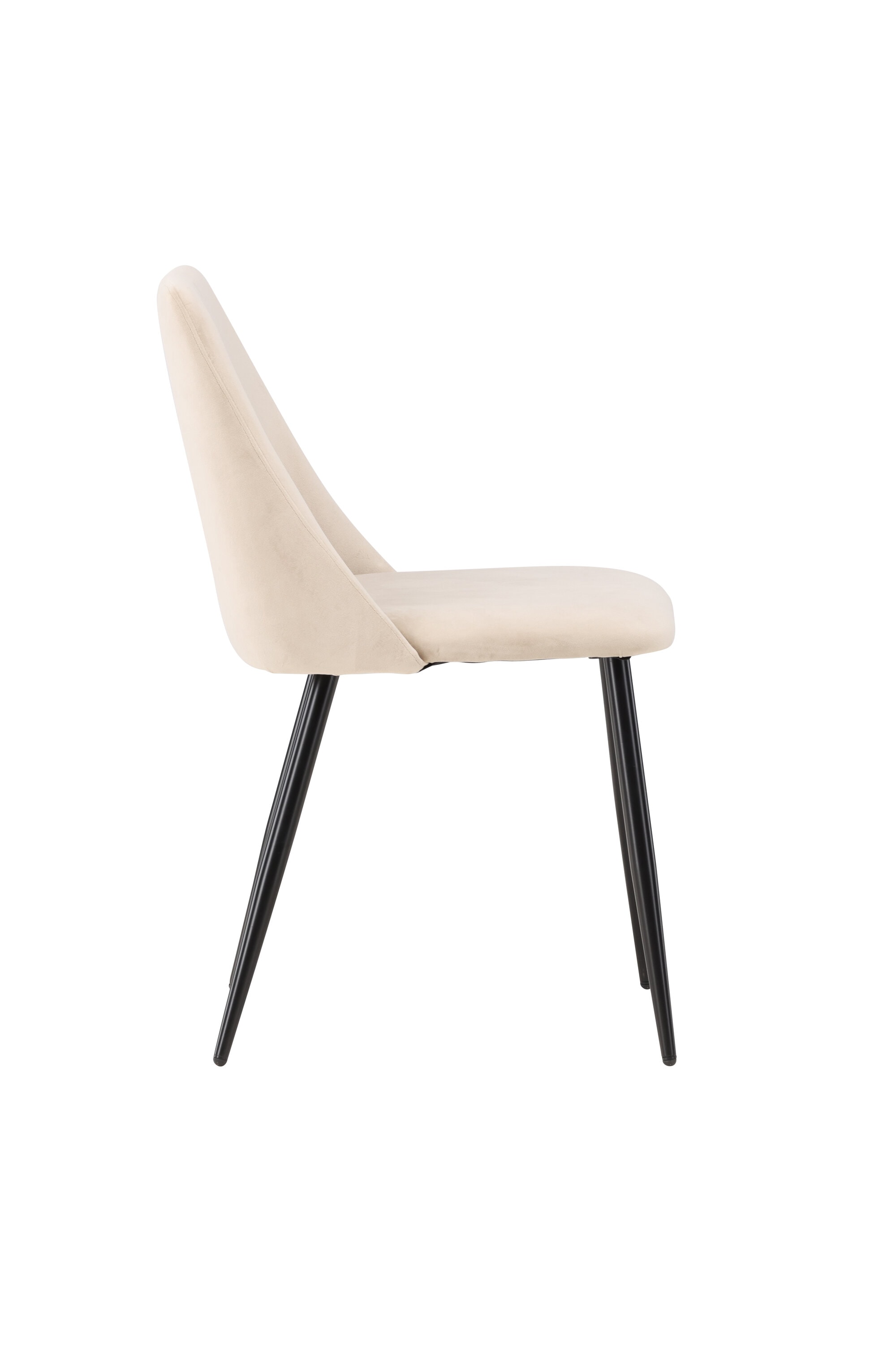 Venture Design Night spisebordsstol sort/beige velour