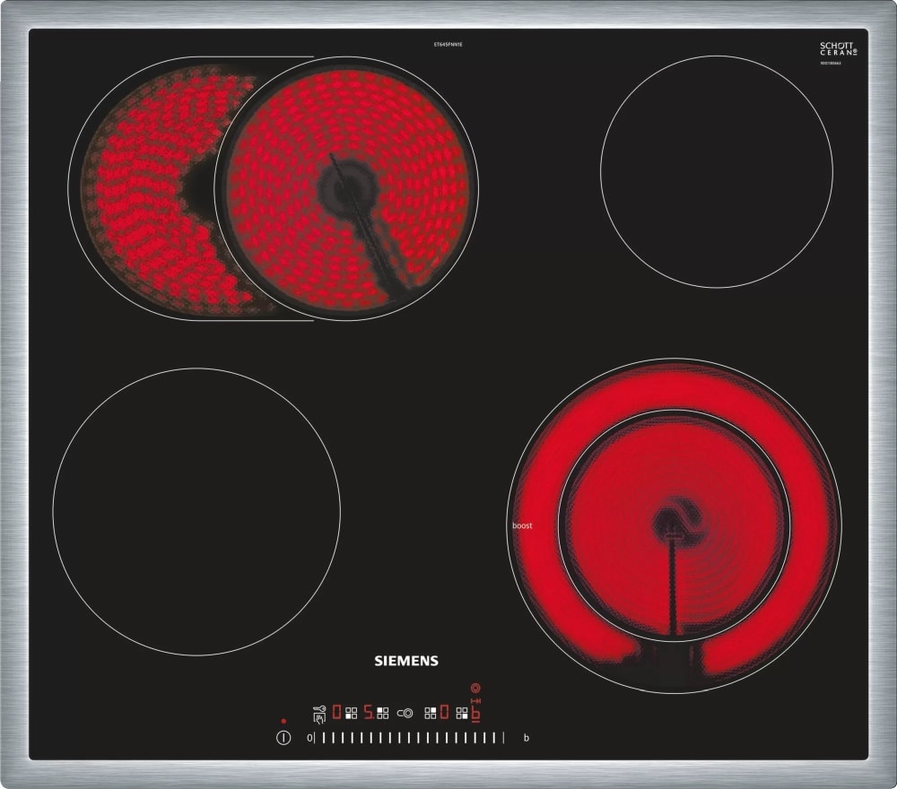 Siemens iQ300 kogeplade med ramme glaskeramisk 60 cm ET645FNN1E