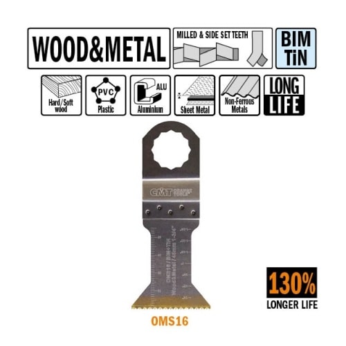 CMT Multicut Supercut BIM Tin klinge til træ og metal 45 mm Ekstra holdbar