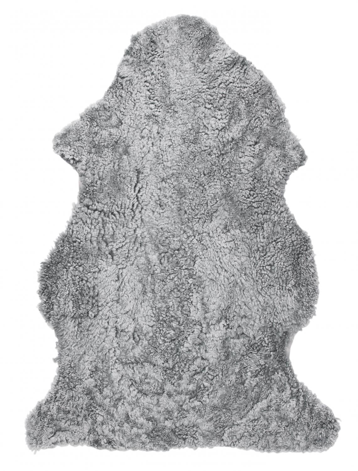 Sheepskin Curly tæppe 60x95, Kulgrå Sølv