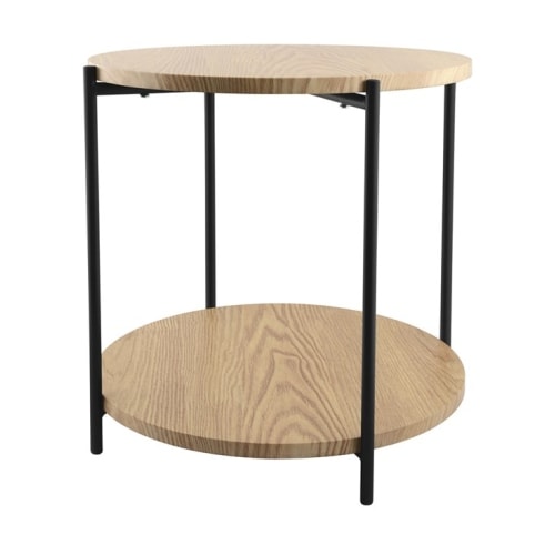 Day bord sort / træ Ø55 x 40 cm