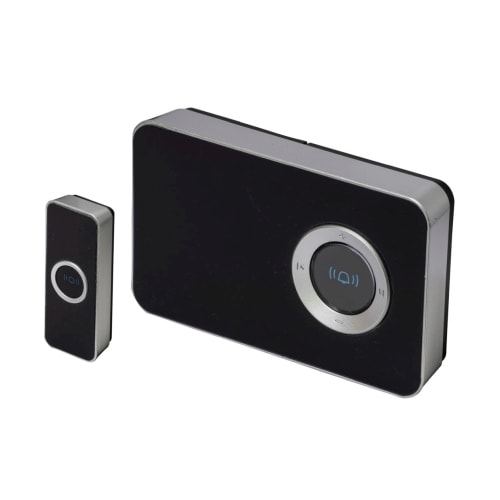 Trend Design trådløs dørklokke i sort med ringetryk