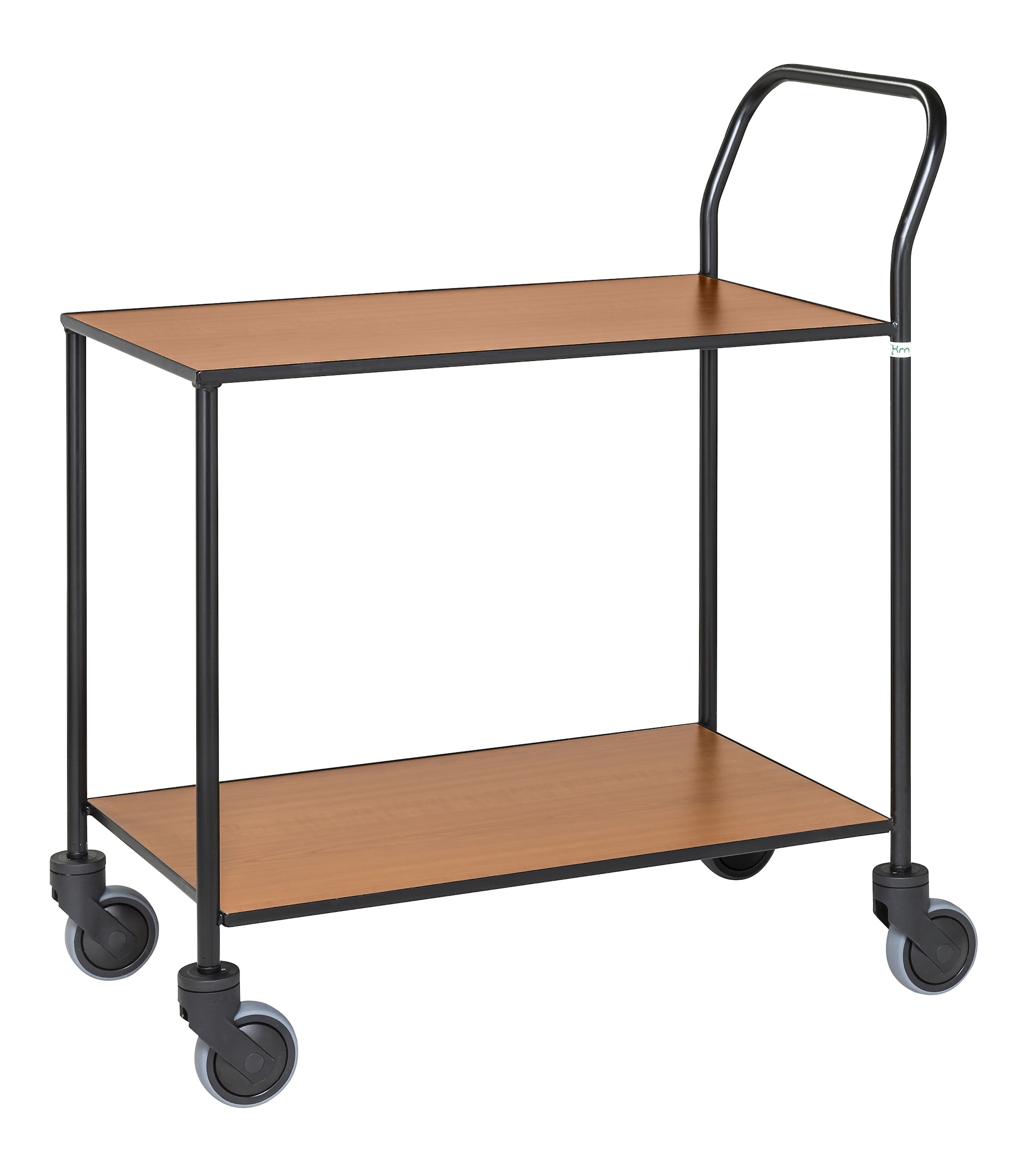 Kongamek sort/kirsebær designvogn 2 hylder, fuldsvejset KM872-KOB