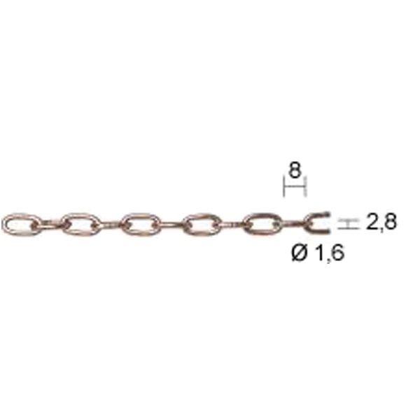 Habo ringkæde Formessing 2 m