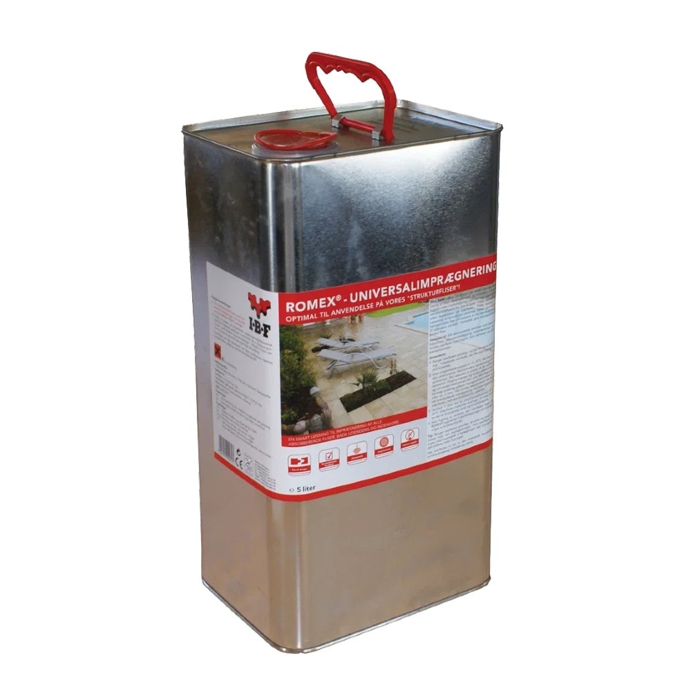 IBF Romex Universal imprægnering 5 liter forbrug ca 6 - 8 m2 pr liter