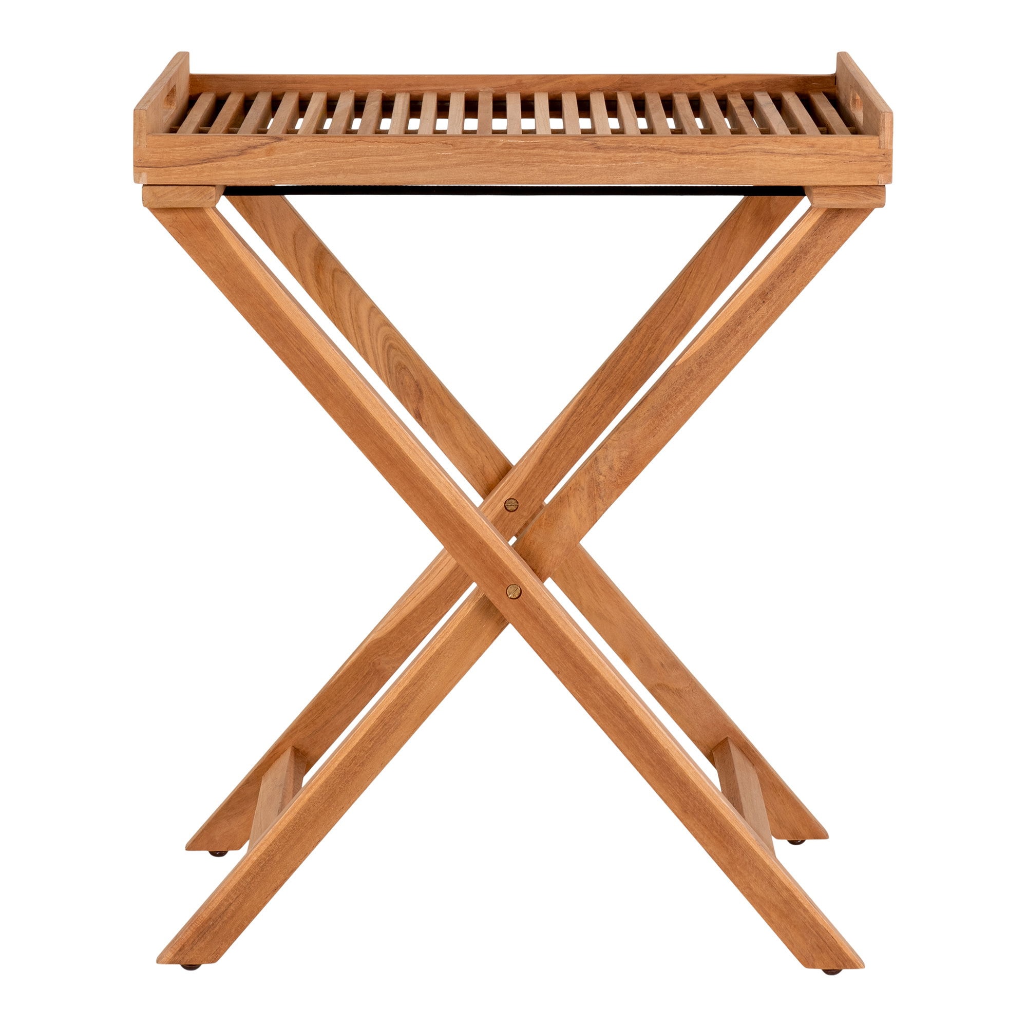 House Nordic Ronda bakkebord i natur teak 60 x 40 x 70 cm