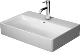 Duravit DuraSquare Compact håndvask uden overløb 1 hanehul 600 x 400 mm