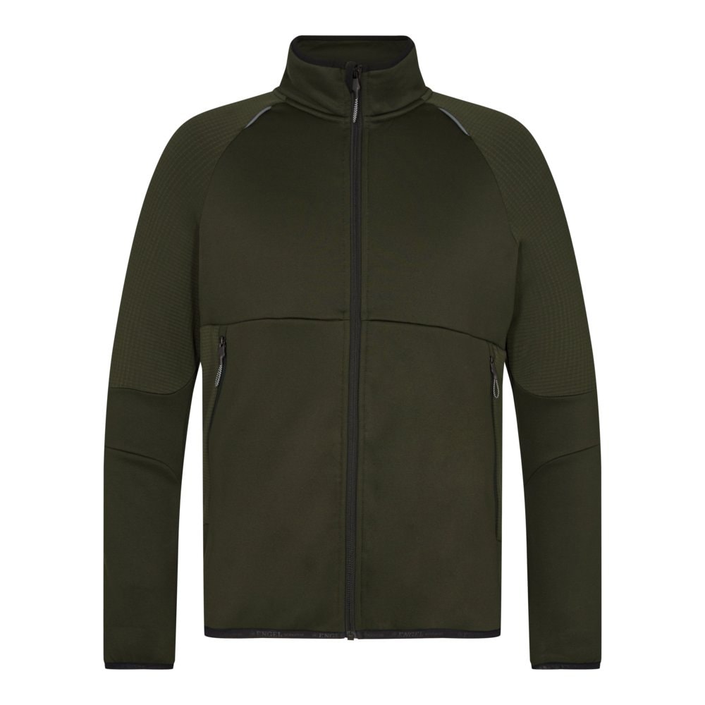 Engel X-treme Midlayer cardigan forest green