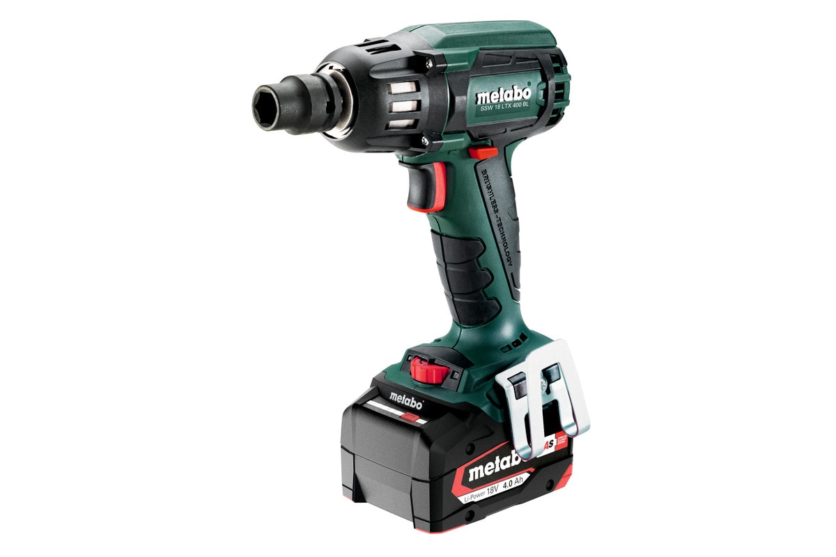 Metabo slagnøgle SSW 18 LTX 400 BL med 2x4Ah batterier og lader