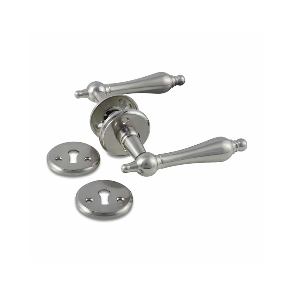 Jasa Husmand dørgreb i matforniklet messing inkl. nøgleskilt Ø20 mm