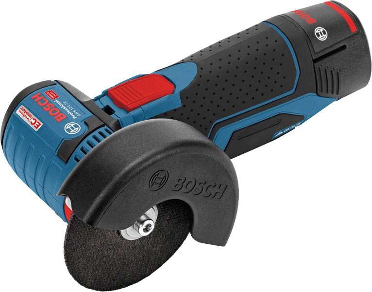Bosch GWS 12V-76 vinkelsliber med 2 x 3,0 Ah batteri og lader L-BOXX