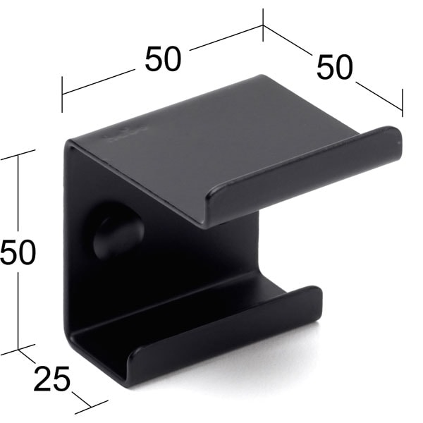 Habo Poseidon Håndklædekrog Dobbelt Sort