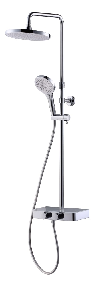 Adora Consilio L 250 topbrusesæt i krom/hvid Ø250/130 mm