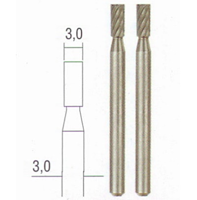 Proxxon cylinder fræser Ø 3 mm. 2 stk.Proxxon nr. 28722