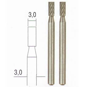 Proxxon cylinder fræser Ø 3 mm. 2 stk.Proxxon nr. 28722