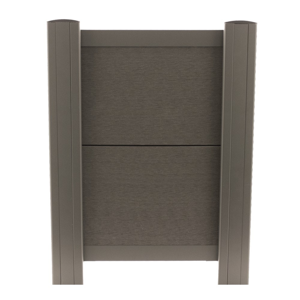 Hortus Premium Firenze WPC hegnspakke børstet F&N-profil H121,1 cm tillægsfag