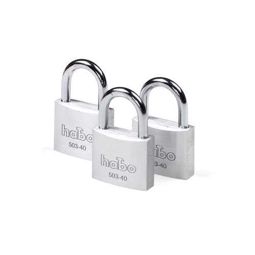 Habo hængelås massiv aluminium 40 mm 503-40 3 stk.