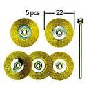 Proxxon messing børster Ø 22. 5 stk.Proxxon nr. 28962