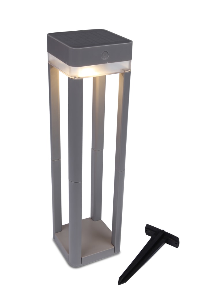Lutec Cube LED udendørs pullert solcelle 1W