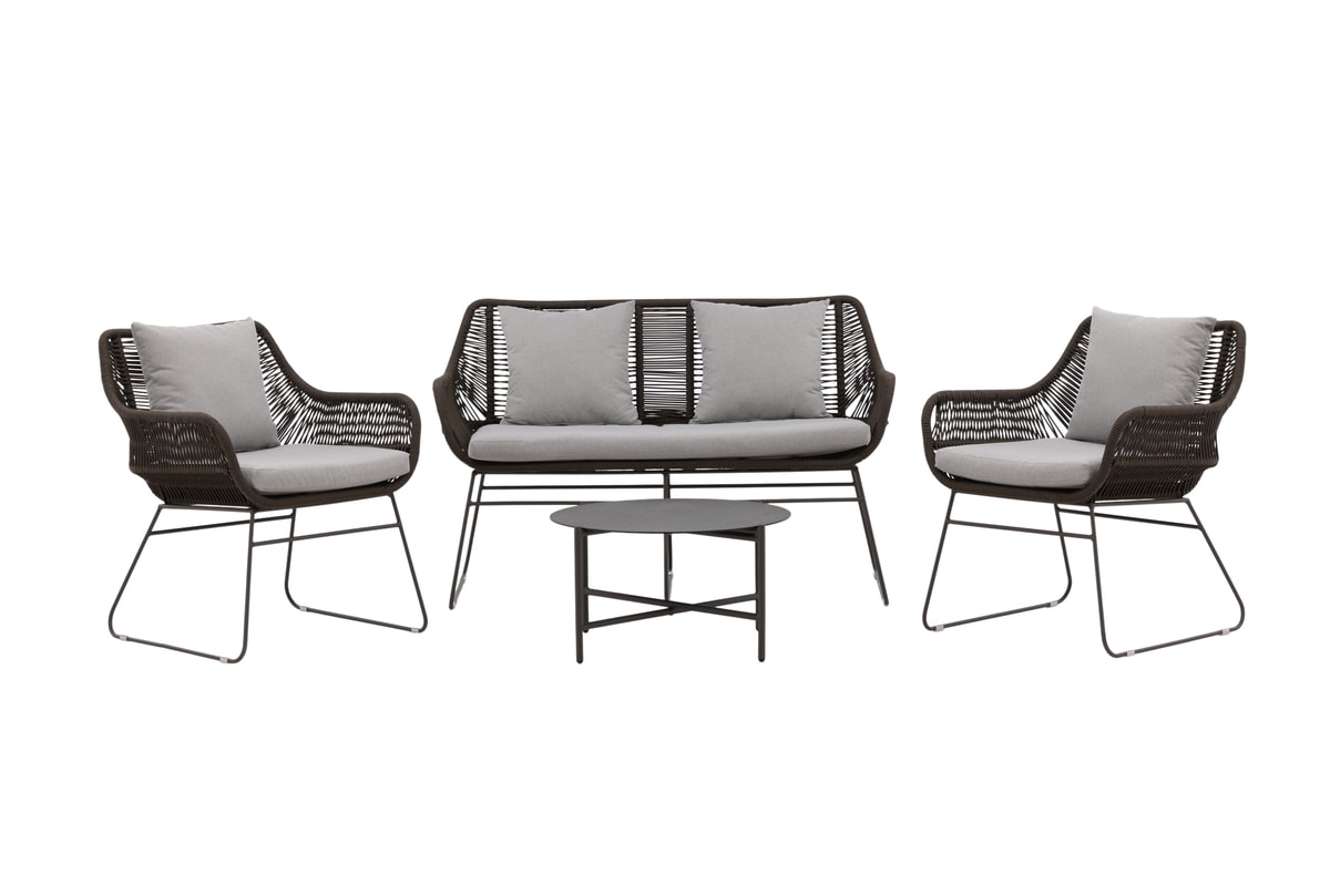 Venture Design Davao loungesæt 2+1+1 i grå/brun