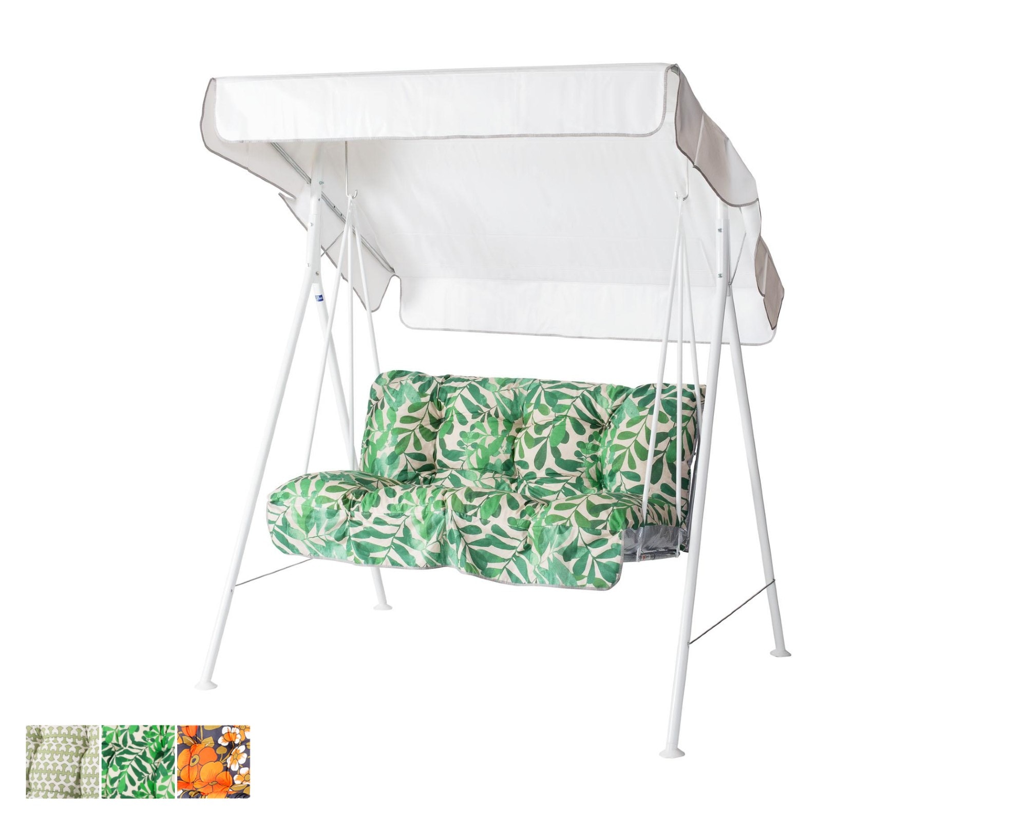 Varax Duo 2-S hængesofa i hvid inkl. hvid baldakin og hynde